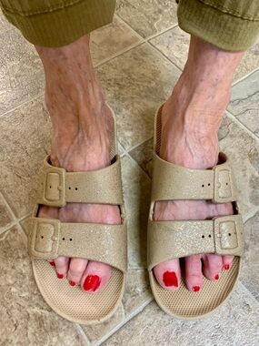 Freedom Moses Metallic Gold Sandals